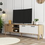 Hanah Home Soporte de TV Roble y Blanco